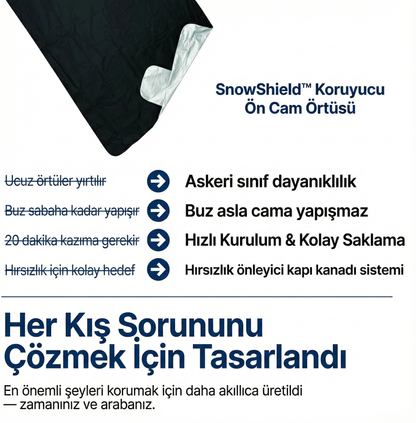 SnowShield™ Pro - 4 Mevsim Kar  Buz ve Güneş Önleyici Cam Kalkanı